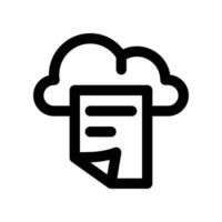 cloud file icon. line icon for your website, mobile, presentation, and logo design. vector