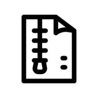 file compress icon. line icon for your website, mobile, presentation, and logo design. vector