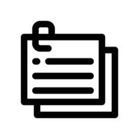 sticky note icon. line icon for your website, mobile, presentation, and logo design. vector