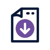 download file icon. dual tone icon for your website, mobile, presentation, and logo design. vector