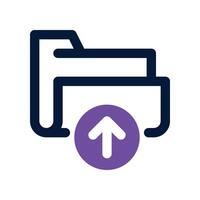 upload folder icon. dual tone icon for your website, mobile, presentation, and logo design. vector