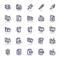 Document Archive icon pack for your website, mobile, presentation, and logo design. Document Archive icon dual tone design. graphics illustration and editable stroke. vector