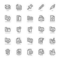 Document Archive icon pack for your website, mobile, presentation, and logo design. Document Archive icon outline design. graphics illustration and editable stroke. vector