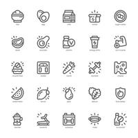 Health and Nutrition icon pack for your website, mobile, presentation, and logo design. Health and Nutrition icon outline design. graphics illustration and editable stroke. vector