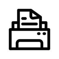 printer icon. line icon for your website, mobile, presentation, and logo design. vector