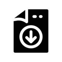 download file icon. glyph icon for your website, mobile, presentation, and logo design. vector