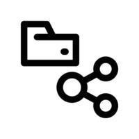 sharing folder icon. line icon for your website, mobile, presentation, and logo design. vector