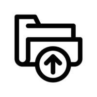 upload folder icon. line icon for your website, mobile, presentation, and logo design. vector