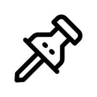 push pin icon. line icon for your website, mobile, presentation, and logo design. vector