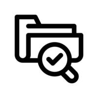 search folder icon. line icon for your website, mobile, presentation, and logo design. vector