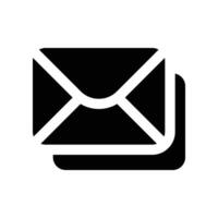 email icon. glyph icon for your website, mobile, presentation, and logo design. vector