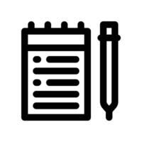 notebook icon. line icon for your website, mobile, presentation, and logo design. vector