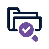 search folder icon. dual tone icon for your website, mobile, presentation, and logo design. vector