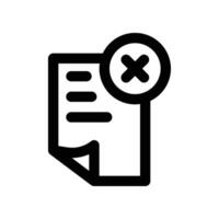 delete file icon. line icon for your website, mobile, presentation, and logo design. vector