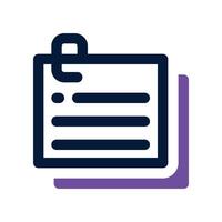sticky note icon. dual tone icon for your website, mobile, presentation, and logo design. vector