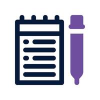 notebook icon. dual tone icon for your website, mobile, presentation, and logo design. vector