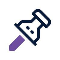 push pin icon. dual tone icon for your website, mobile, presentation, and logo design. vector