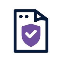 file protection icon. dual tone icon for your website, mobile, presentation, and logo design. vector