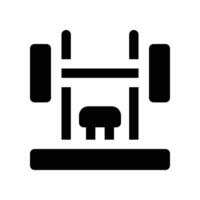 bench press icon. glyph icon for your website, mobile, presentation, and logo design. vector