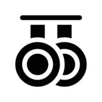 gymnastic rings icon. glyph icon for your website, mobile, presentation, and logo design. vector
