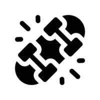 skateboard icon. glyph icon for your website, mobile, presentation, and logo design. vector