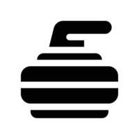 curling icon. glyph icon for your website, mobile, presentation, and logo design. vector