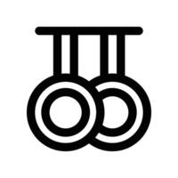 gymnastic rings icon. line icon for your website, mobile, presentation, and logo design. vector