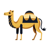 a cartoon camel. It has a black and beige color scheme and is illustrated in a whimsical, stylized manner png