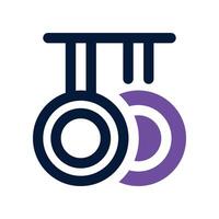 gymnastic rings icon. dual tone icon for your website, mobile, presentation, and logo design. vector