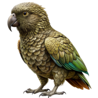 Kea isolated on a translucent background png