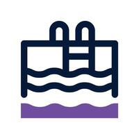 swimming pool icon. dual tone icon for your website, mobile, presentation, and logo design. vector