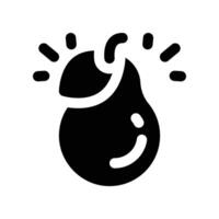 pear icon. glyph icon for your website, mobile, presentation, and logo design. vector