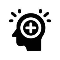 psychology icon. glyph icon for your website, mobile, presentation, and logo design. vector