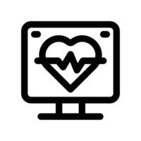 heart monitoring icon. line icon for your website, mobile, presentation, and logo design. vector