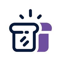 bread icon. dual tone icon for your website, mobile, presentation, and logo design. vector