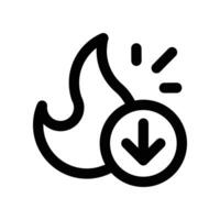 calories icon. line icon for your website, mobile, presentation, and logo design. vector