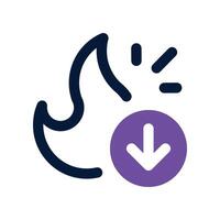 calories icon. dual tone icon for your website, mobile, presentation, and logo design. vector