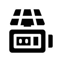 battery icon. glyph icon for your website, mobile, presentation, and logo design. vector