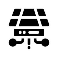 solar network icon. glyph icon for your website, mobile, presentation, and logo design. vector