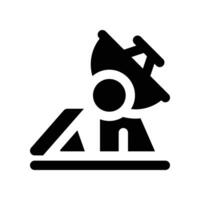 satellite dish icon. glyph icon for your website, mobile, presentation, and logo design. vector