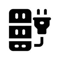 extension cord icon. glyph icon for your website, mobile, presentation, and logo design. vector