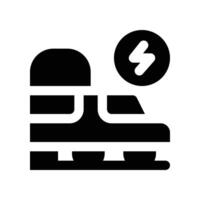 electric train icon. glyph icon for your website, mobile, presentation, and logo design. vector