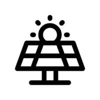 solar panel icon. line icon for your website, mobile, presentation, and logo design. vector