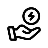 solar energy icon. line icon for your website, mobile, presentation, and logo design. vector