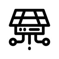 solar network icon. line icon for your website, mobile, presentation, and logo design. vector