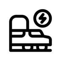 electric train icon. line icon for your website, mobile, presentation, and logo design. vector