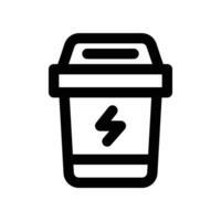 smart trash icon. line icon for your website, mobile, presentation, and logo design. vector