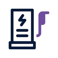 charger station icon. dual tone icon for your website, mobile, presentation, and logo design. vector