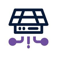 solar network icon. dual tone icon for your website, mobile, presentation, and logo design. vector