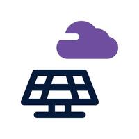 solar panel cloud icon. dual tone icon for your website, mobile, presentation, and logo design. vector
